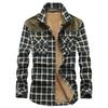 Winter Plus Velvet Plaid Cotton Men's Long-sleeved Shirt Brushed Thickened Sherpa Shirt