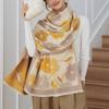 Fall Winter Printed Cashmere Scarf Women's Shawl Thick
