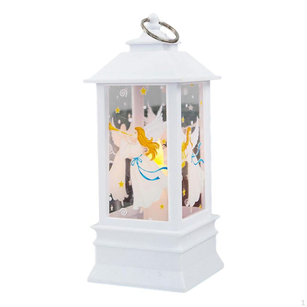 Christmas Hanging Lantern, Night Light, Desktop Lighting, 3x3x7.7 Inch Ornament