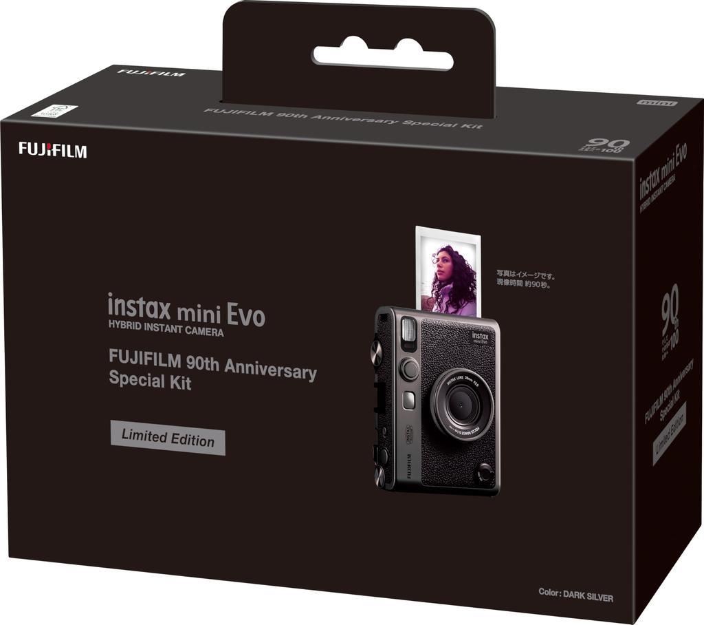 Fujifilm Instax Evo Гибридная камера мгновенной печати instax mini Evo Black INS MINI EVO SILVER C instax mini Evo 90th SPKit ТЕМНО-СЕРЕБРИСТЫЙ (Мгновенное