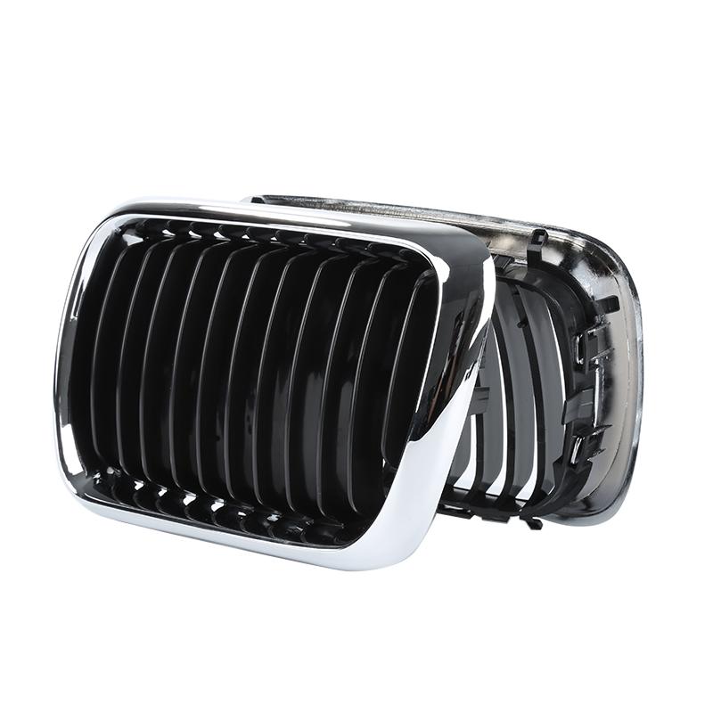 Передняя решетка автомобиля прочная пара передняя решетка в стиле ноздрей решетка для E36 3 серии M3 1997-1999 практичная серебристая решетка часть автомобиля