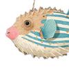 Wooden Fish Hanging Sign Vintage Nautical Coastal Wall Art Rustic Clownfish Beach Ornament for Home Lake House Bathroom Bedroom
