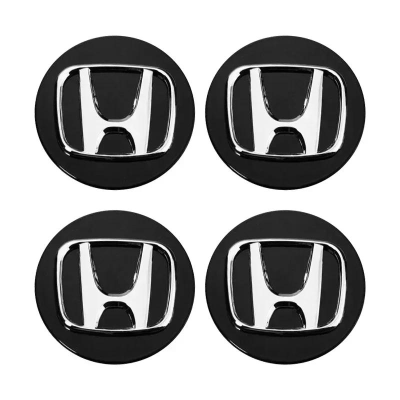 4pcs 58mm 69mm Car Wheel Center Hub Cap Rim Badge Refit Decoration Cover For Honda Civic Fit Jazz Accord HRV City Odyssey CRV
