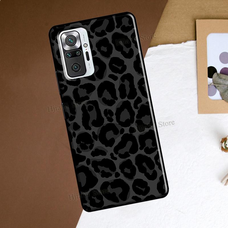Черный леопардовый принт Гепардовый узор Для Xiaomi Redmi Note 10 11 Pro 10S 11S Note 7 8 9 Pro Чехол Для Redmi 10 9 9A 9C 9T Обложка