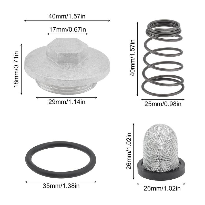 Пробка для слива масла скутера, резьбовая пробка поддона двигателя с пружинным фильтром, аксессуары для скутеров, запасные части для скутеров