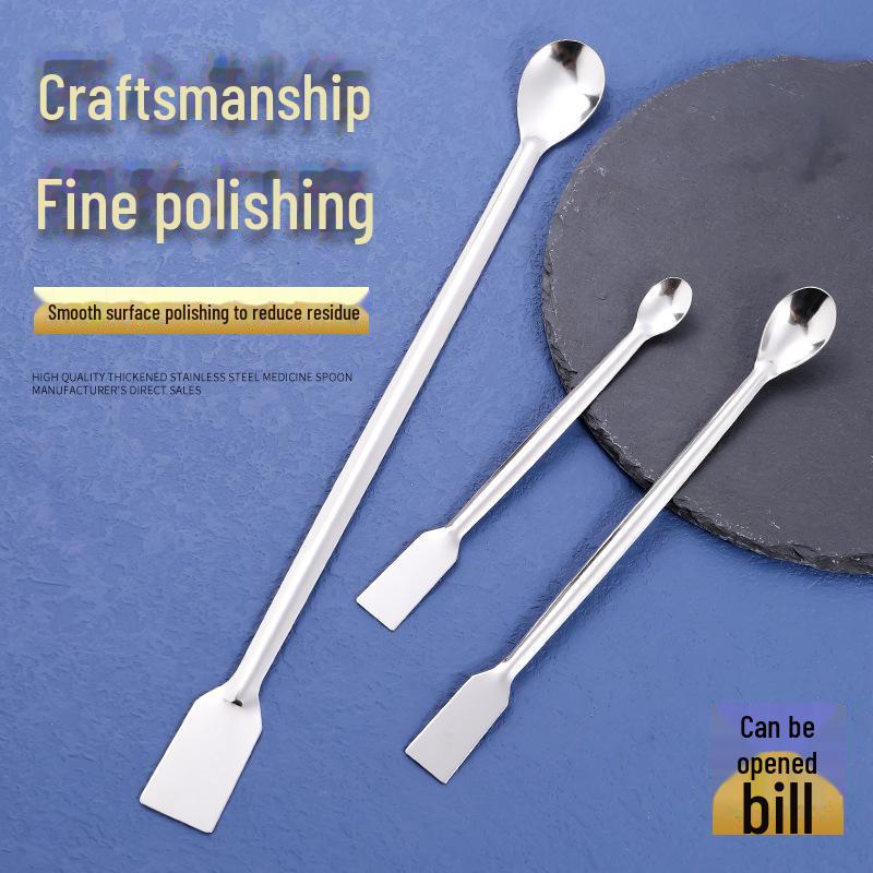 Медицинская ложка из нержавеющей стали для упаковки косметики — вариант с одной или двумя головками