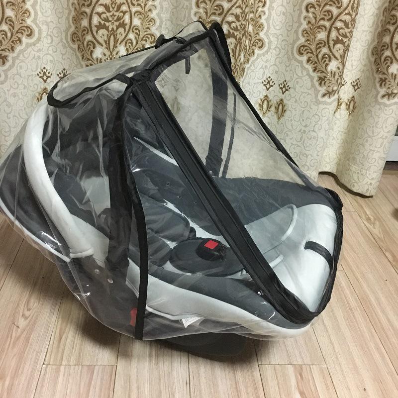 Прозрачный дождевик из ЭВА для переноски ребенка, автокресла и коляски