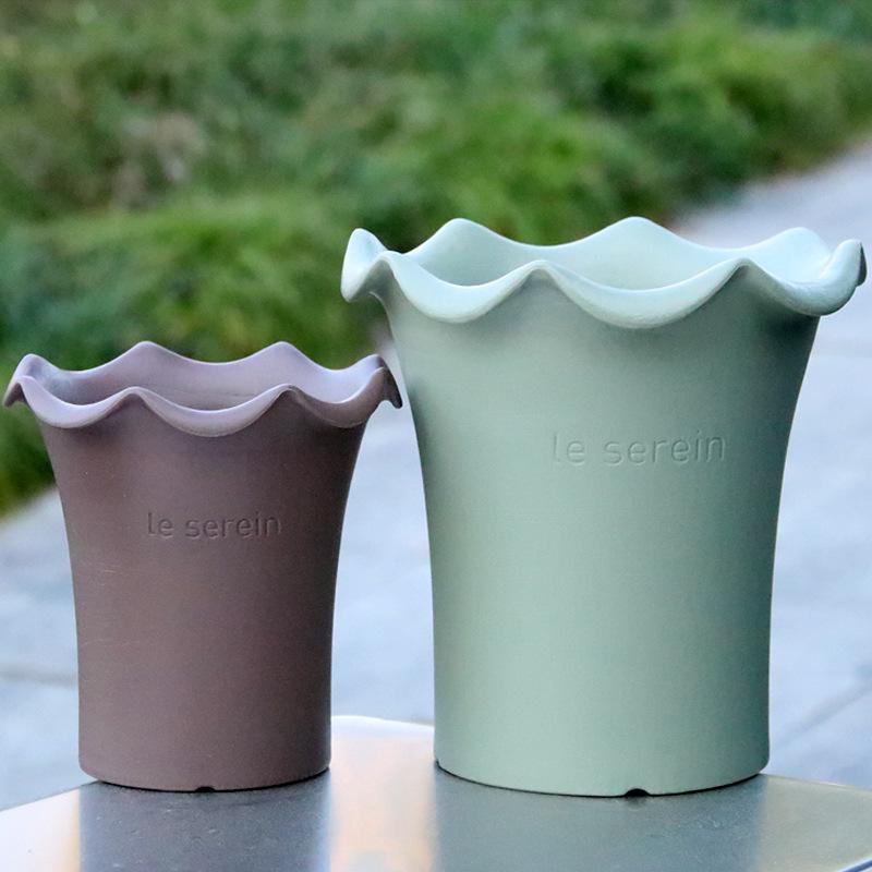 Lusu Er Creative Plastic Flower Pot for Vegetables & Succulents - Thickened Balcony Bonsai Planter