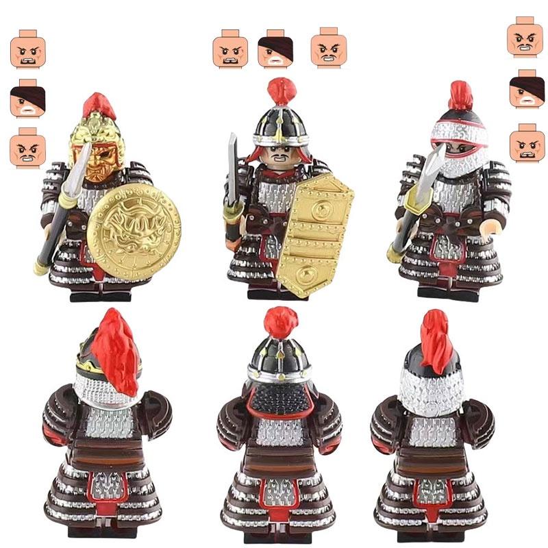 Антикварная фигурка солдатика, игрушка из АБС-пластика, набор строительных блоков для самостоятельной сборки, неэлектрическая, размер 4,5 см