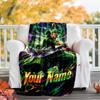 1pc Personalized Name Zoro Theme Blanket - Digital Print, Polyester, Cozy for All Seasons, Perfect for Outdoor, and Travel