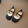 Новые милые туфли Мэри Джейн для девочек с круглым носком, модные детские мокасины, весенние универсальные туфли на липучке для принцесс, элегантные