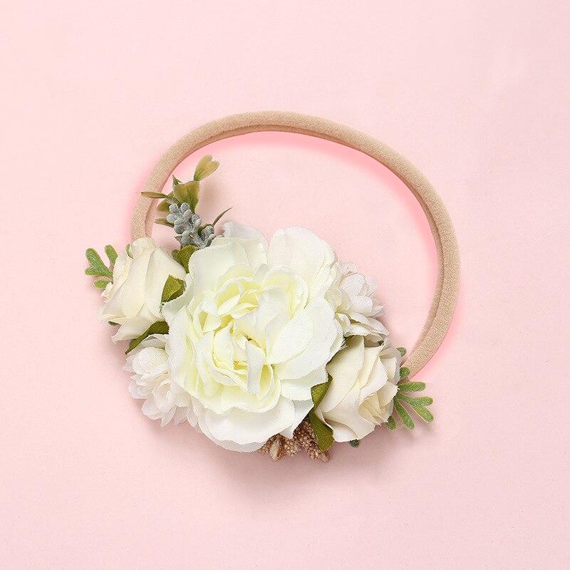 Принцесса для малышей, модная эластичная повязка на голову с цветком, повязки для волос для новорожденных мальчиков и девочек, детские жемчужные свежие стильные милые головные уборы, подарки