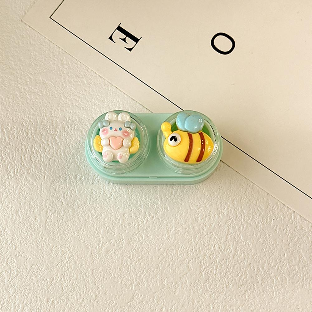 Cartoon Creative Drawer Style Contact Lens Case Compact Portable Contact Lens Care Box Multicolor Contact Lens Companion Box