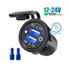 Dual USB 4.2A 12-24V Car Boat Motorcycle Tractor Charger Power Plug Outlet With Touch Switch Fast Charge RV/yacht Modification