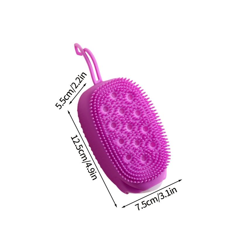 Двусторонняя силиконовая щетка для тела, пена для ванны, отшелушивающее средство для массажа тела, чистящая накладка, аксессуары для ванной комнаты