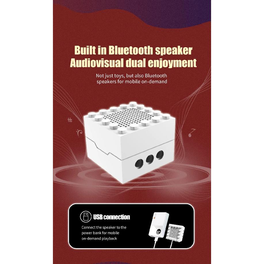 Assembling guitar blocks can be connected to Bluetooth speakers,home decor,creative small particle assembly toys