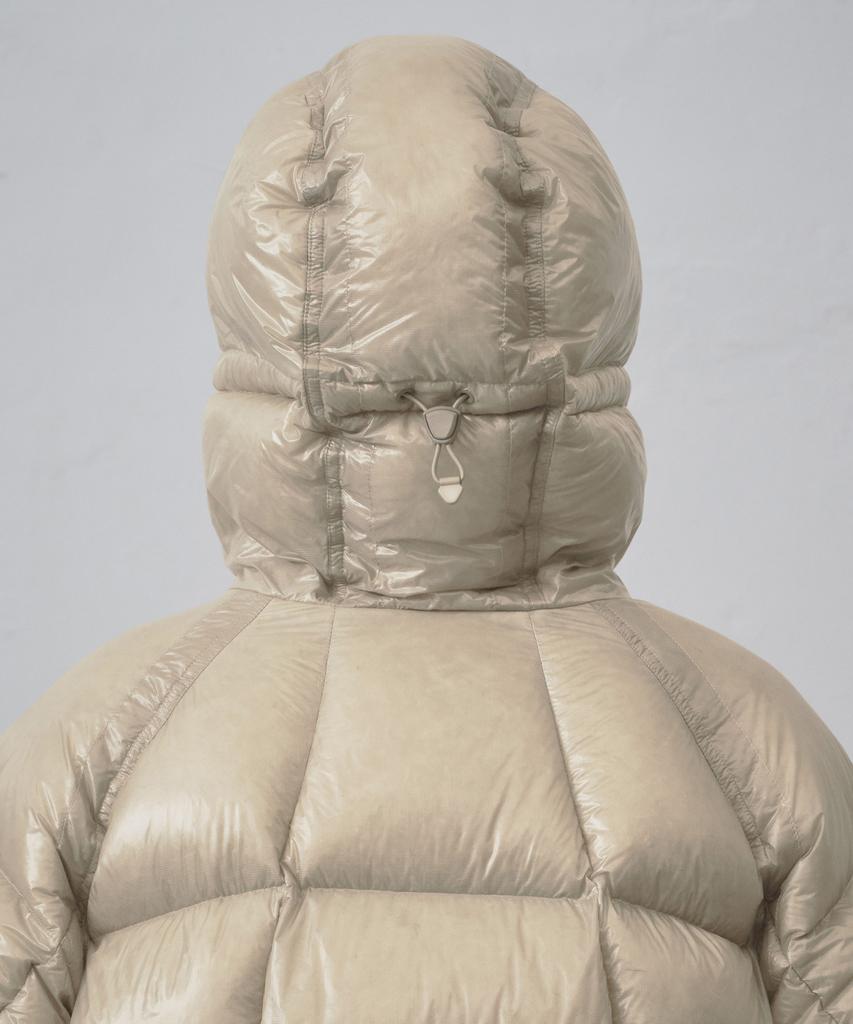 MUSINSA STANDARD WOMAN [City Leisure] Women'S Sheer Ripstop Hooded Down Short Padded Jacket [Light Beige]