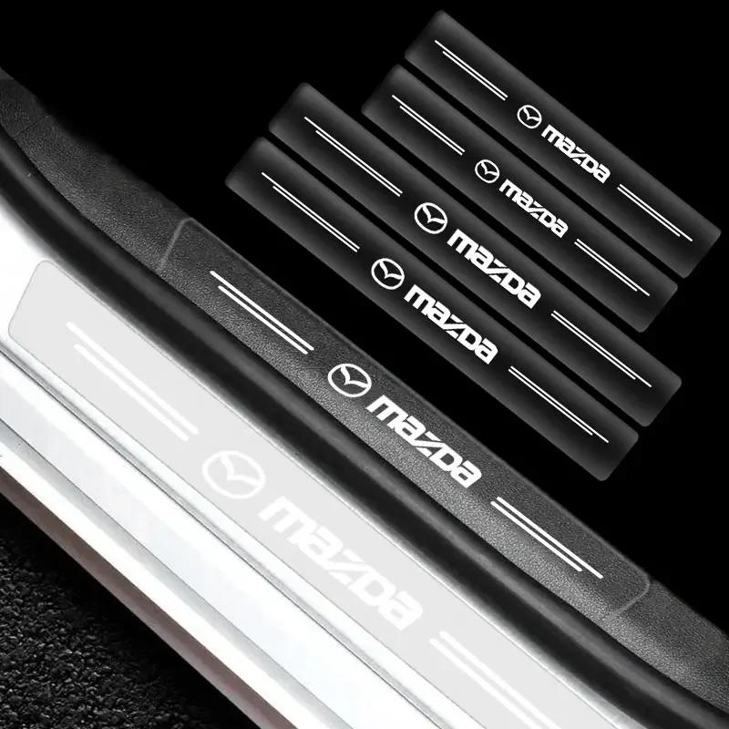 4PCS Clear Car Threshold Entry Guard Decorative Badge for Mazda CX-50 CX-60 CX-90 Axela Auto Accessorie