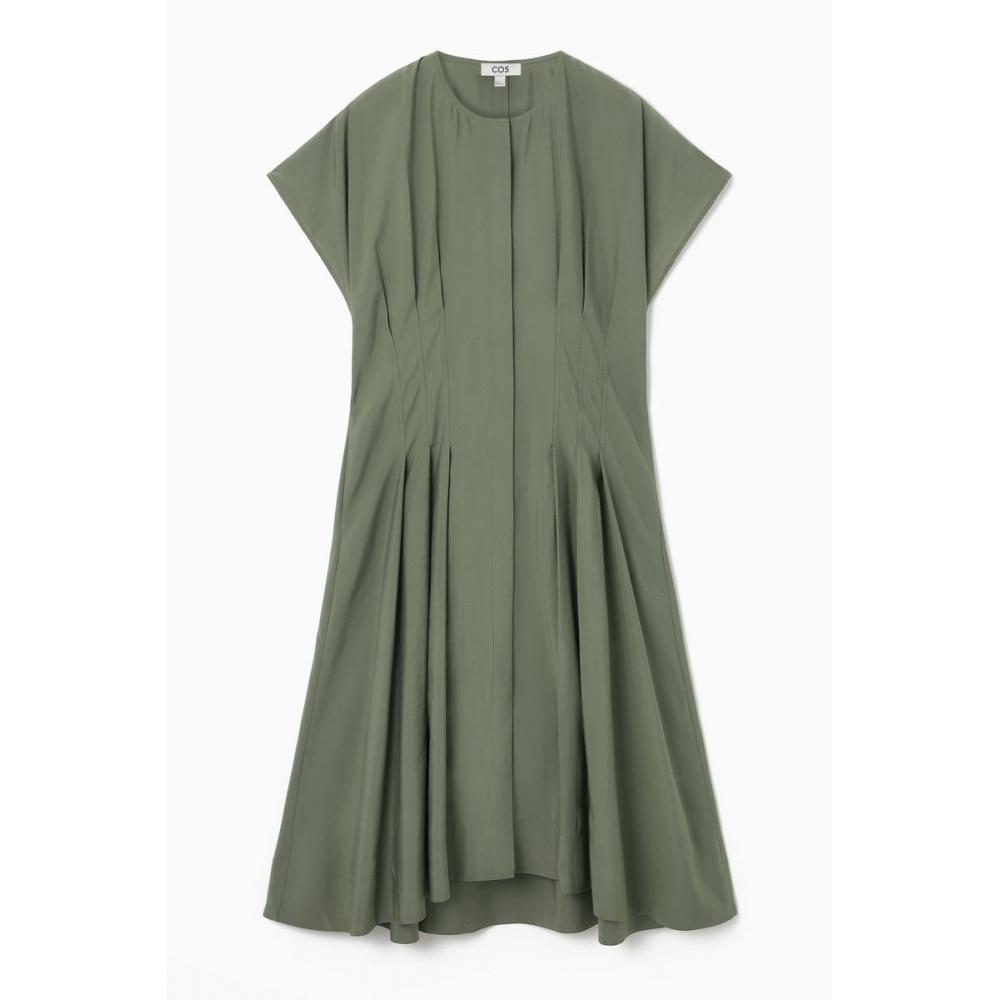 COS Платье миди в японском стиле с плиссировкой на талии