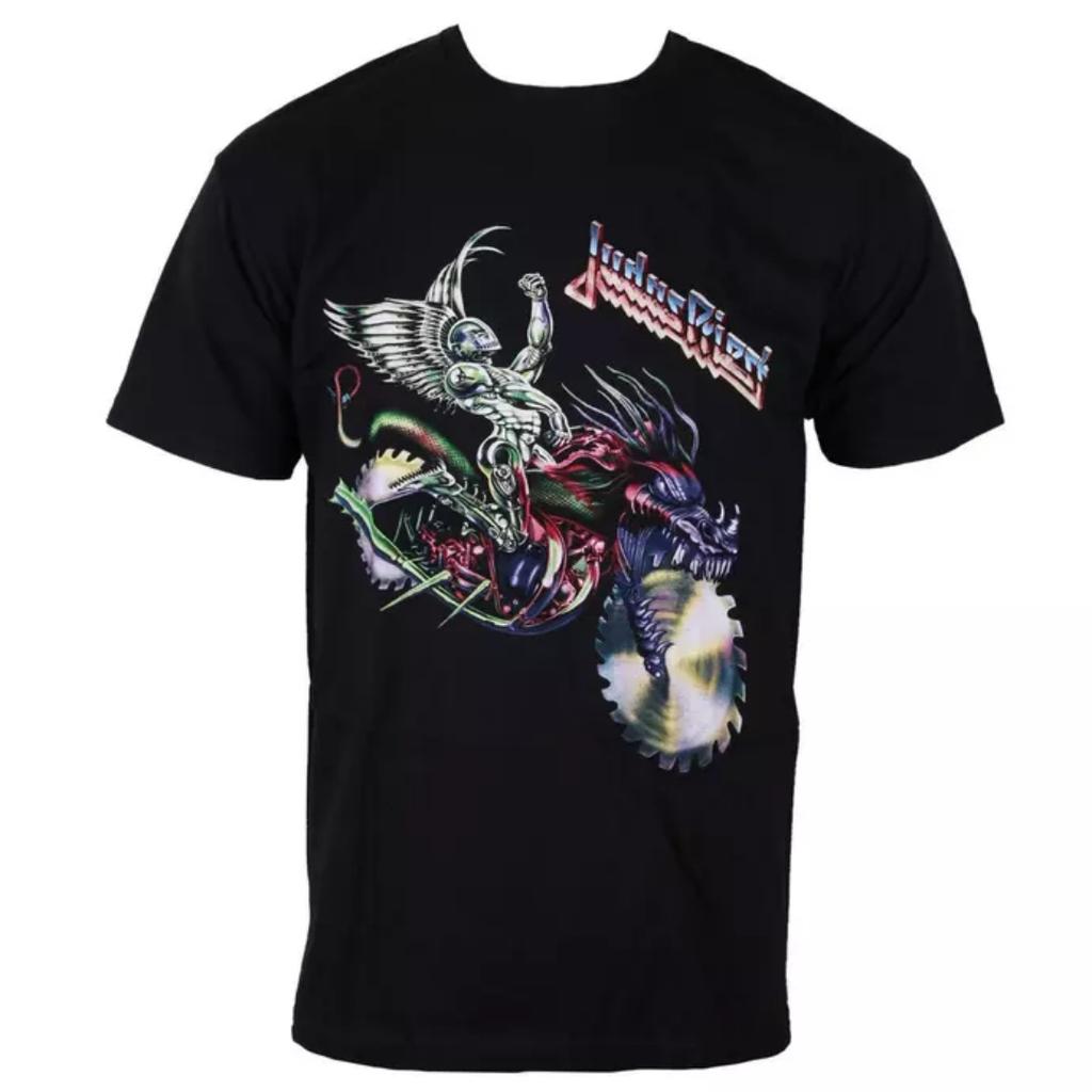 Judas Priest Sin After Sin Album Cover Pattern Printed Tshirt Classic Heavy Metal Band Tshirt For Daily And Concert Wear