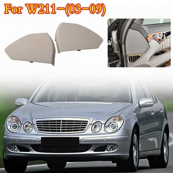 Бежевый Для 2003~09 Mercedes W211 E-Class Передняя Левая+Правая Дверь Верхняя Накладка Отделка
