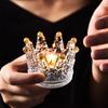 Стеклянная хрустальная корона для домашнего декора, подсвечники, свадебные украшения, аксессуары, подсвечники для канделябра, центральный элемент, винтаж