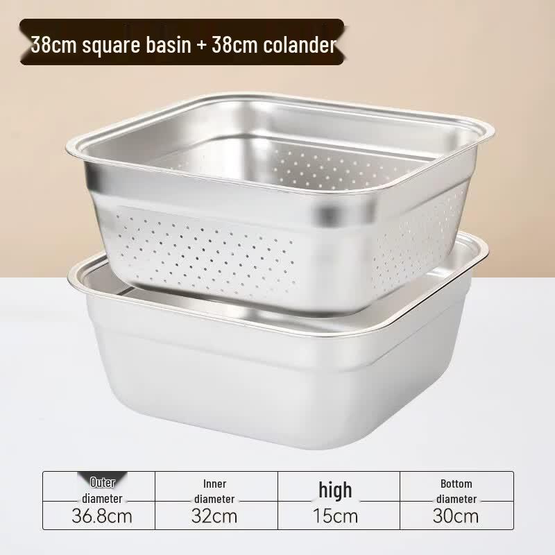 Thickened Stainless Steel Rectangular Kitchen Basin