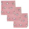 Set of 3 Gauze Cat and Azuki Bean Made In Iroha Mameo Series Handkerchiefs, Designs, Japan, 100% Cotton, 35x35cm,