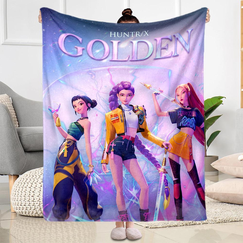 Huntrxx: Neon Warriors Blanket Durable Comfort Great for Picnics Bedding Seaside All-Season Use Warmthful Decor