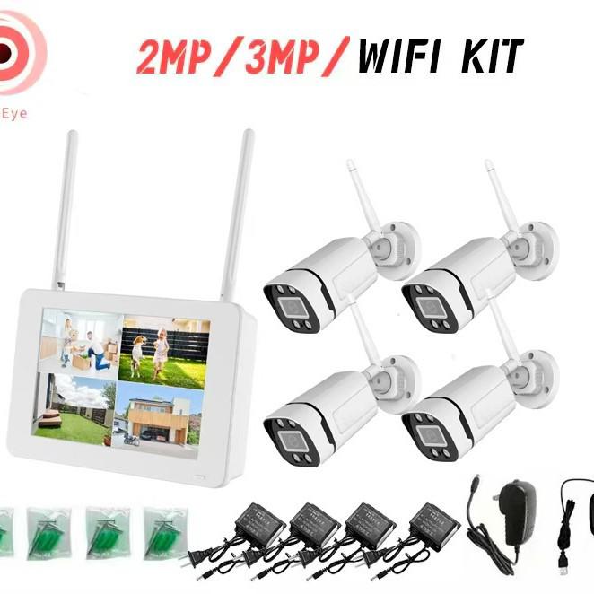 Беспроводной WiFi NVR Комплект с Дисплеем для Мониторинга