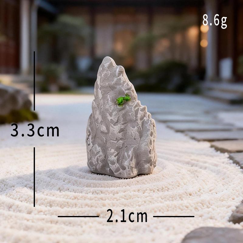 Miniature Landscape Creative Classical Style Crane Rockery Waterfall Pond Gardening DIY Decorative Accessories Ornament