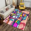 ``` Abstract Faces in Vibrant Colors Rug Non-slip rug suitable for living room and bedroom sofas. ```