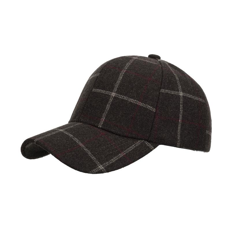 Autumn Winter Plaid Cap Men Baseball Cap Women Sun Hat Ponytail Panama Cap Visor Hats Snapback Hat