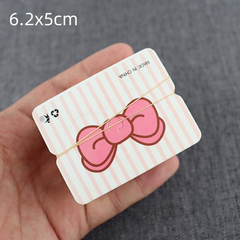 100Pcs Foldable Packaging Paper Cards Bow Cards For Handmade Jewelry Retail Hang Tag Flowers Display Cardboard