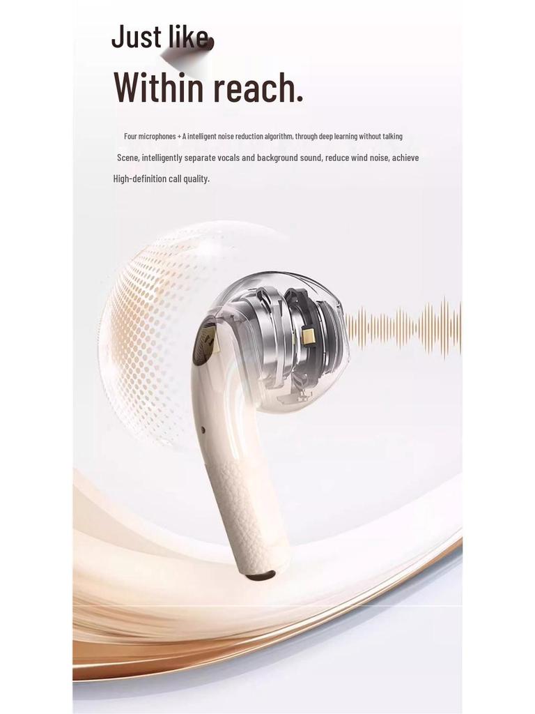 2024 Noise Cancelling True Wireless Earbuds for Sport & Gaming - High Sound Quality, Compatible with Xiaomi & Apple.