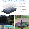 2.5W Solar Fountain Pump with 6Nozzles and 4ft Water Pipe Solar Powered Pump for Bird Bath Pond Garden Tool