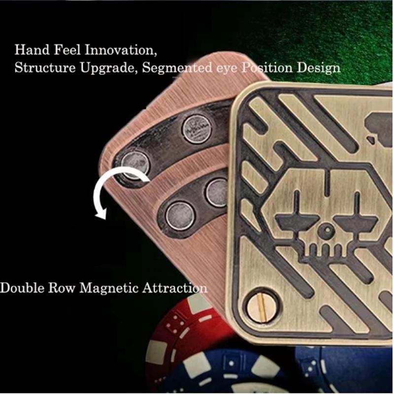 KK AA Фиджет Слайдер Металлический Череп Нажимной Слайдер Игрушка для Снятия Стресса Антистресс EDC Волчок Спиннинг Покерные Игрушки Взрослые Подарки