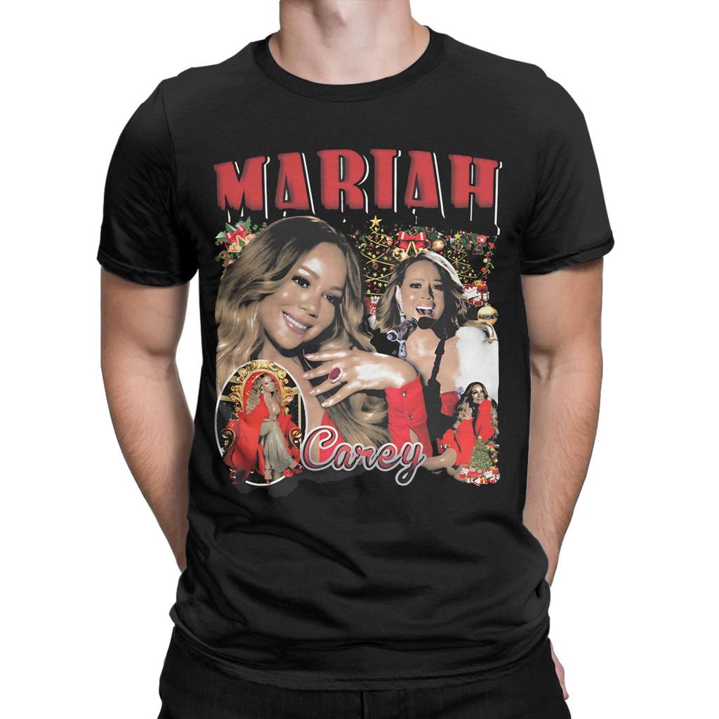 Mariahed Careys Merry Christmas  Accessories Unisex T Shirt Pure Cotton Tee Graphic Printing  T-shirt Clothing