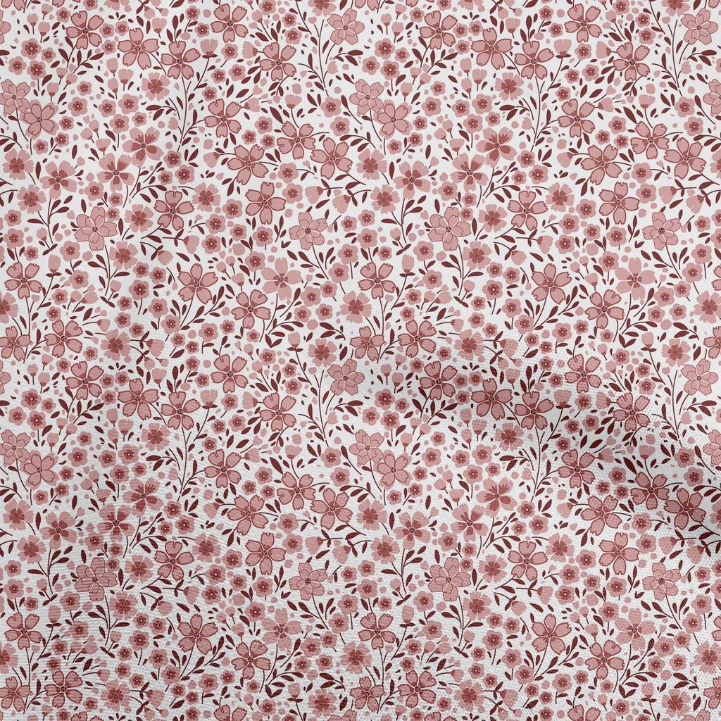 oneOone Ткань Cotton Flex Dark Teal Blue с цветочным принтом для одежды своими руками, принтованная ткань по ярдам 40 дюймов