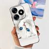 Case for Tecno Spark 10 10C Smartphone, Soft Liquid Silicone, Shockproof, with Floral Butterfly