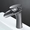 Basin Faucets Waterfall Bathroom Faucet Single Handle Basin Mixer Tap Bath Antique Faucet Brass Sink Water Crane Silver