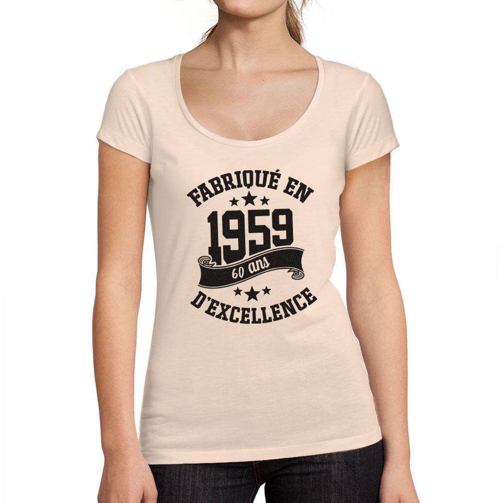 Ultrabasic Tee-Shirt Femme Col Rond Decollete Fabrique En 1959, 60 Ans D Etre Genial T-Shirt