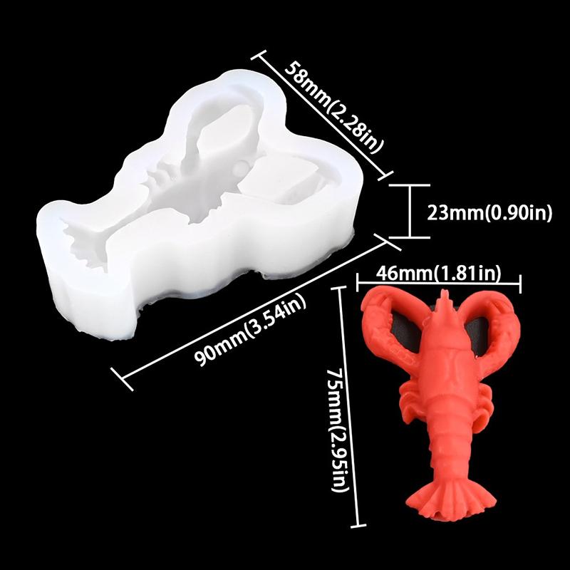 Силиконовая форма для торта, шоколада, желе в виде лобстера и рыбок кои, ручной работы, для сахарной мастики, для батончиков, конфет, кухонная бытовая форма для выпечки, инструменты для торта