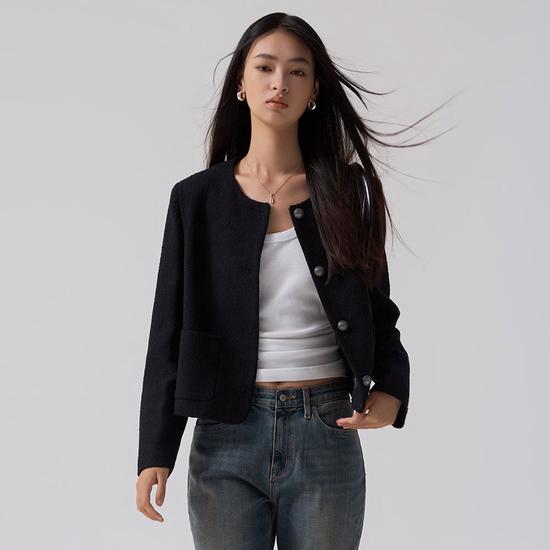 Женский твидовый пиджак SpaO SPJKF49W01