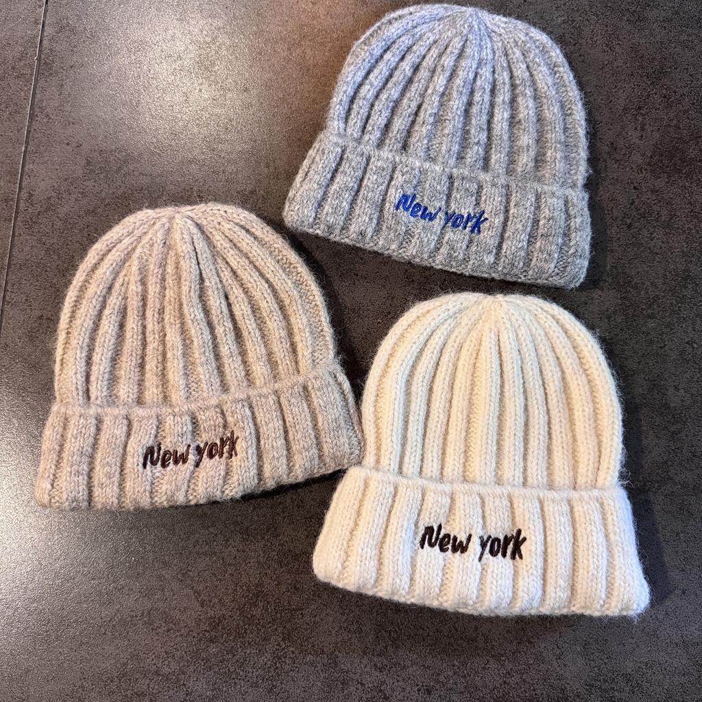 Lettering York New Knitted Hat With Windproof Warmth For Casual Gift Fashion
