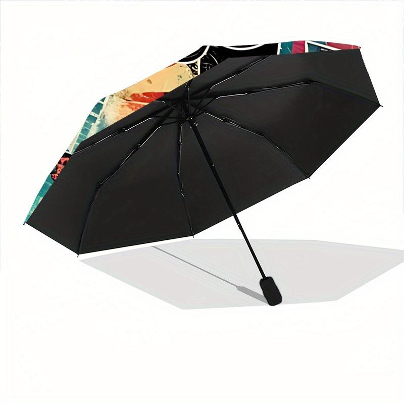 1pc Game Controller Pattern Automatic Open/Close Umbrella - Compact Travel Umbrella, 8-Rib Heavy-Duty Construction, Ideal Gift, Outdoor Acce