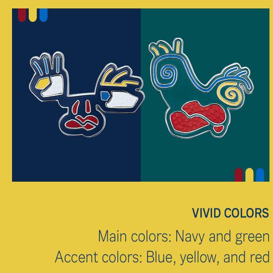 BTS Набор брошей V, сделанный художником (Лица)