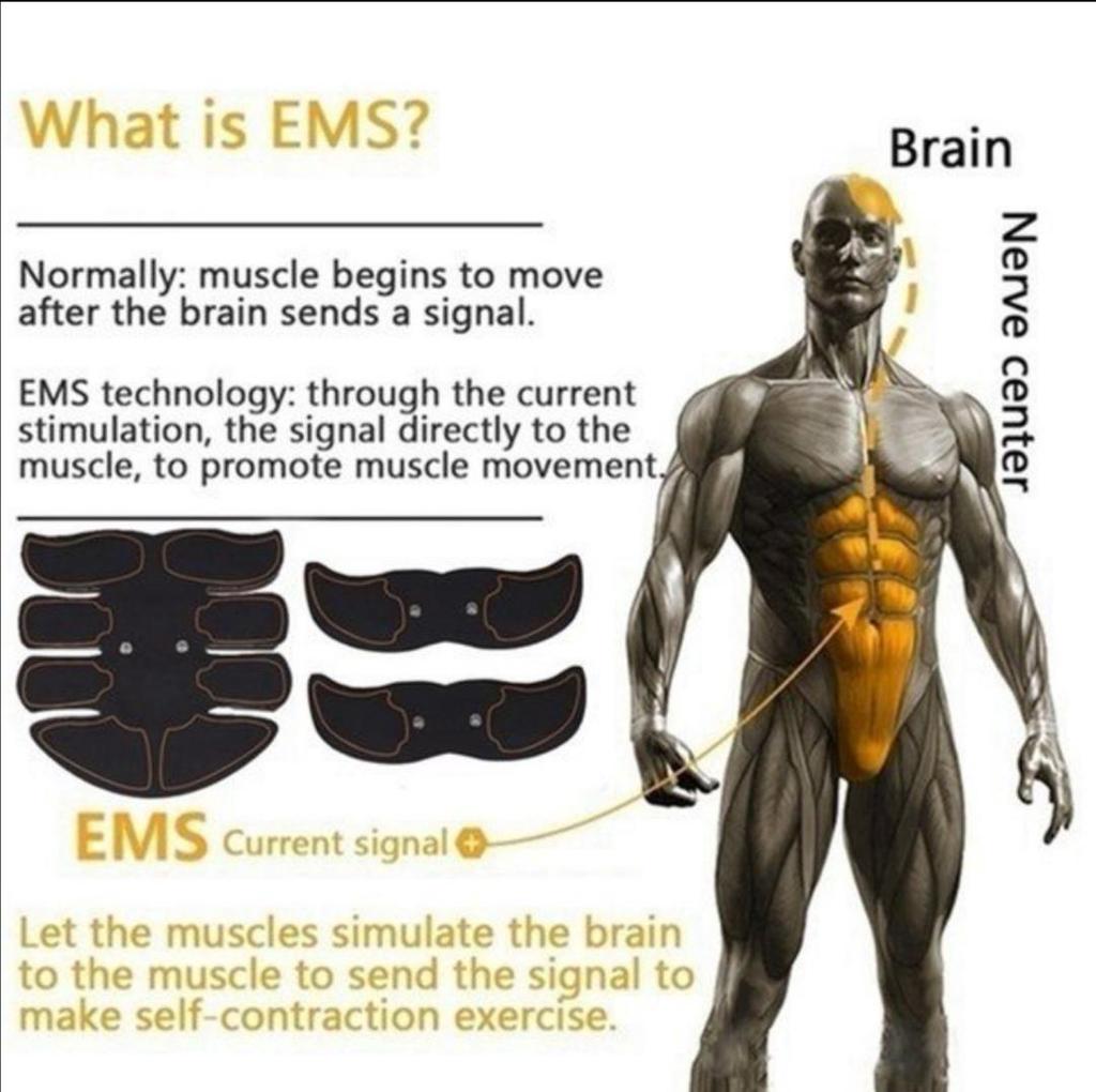 EMS Abdominal Muscle Trainer Smart Body Building Fitness
