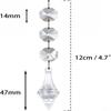 5pcs Simulate Ice Cone Crystal Hanging String Transparent Xmas Tree Decoration  Christmas