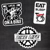 Bike Life Творческие наклейки на велосипед Водонепроницаемые матовые декали Рама велосипеда Поперечная балка Шлем Декоративная наклейка Виниловый материал